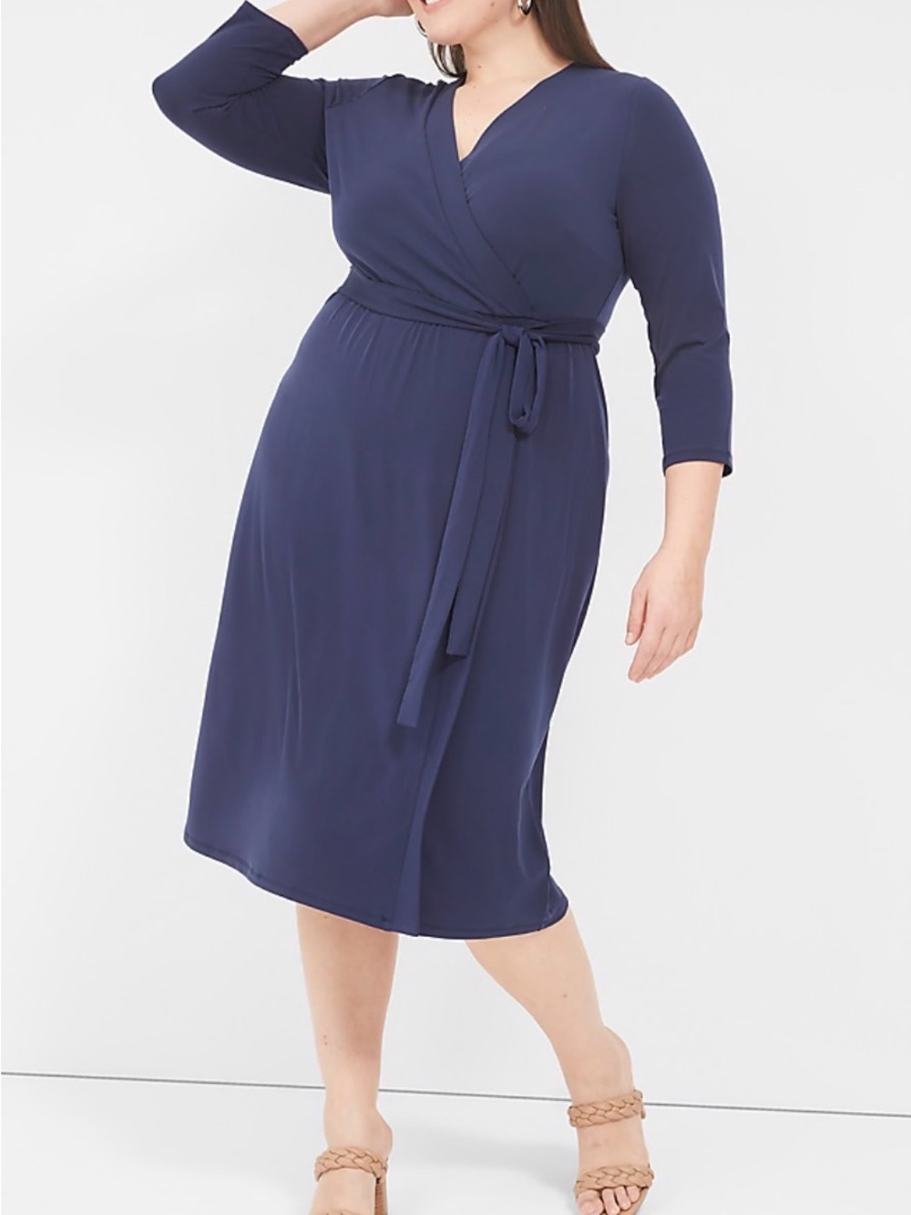 Lane Bryant faux wrap jersey dress, NWT, 22/24